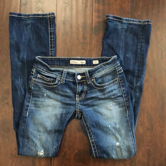 BKE Denim Stella Jeans Distressed Bootleg